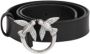 Pinko Love Birds Leren Riem met Metalen Gesp Black Dames - Thumbnail 12
