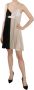 Pinko Black and White Mini Sleeve less A-line Princess Dress Zwart Dames - Thumbnail 1