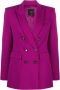 Pinko Dubbelrijige Mauve Jas Purple Dames - Thumbnail 1