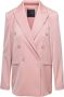 Pinko Roze Satijnen Blazer Dameskleding Pink Dames - Thumbnail 5