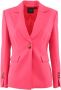 Pinko Stretch Crêpe Monochrome Blazer Pink Dames - Thumbnail 2