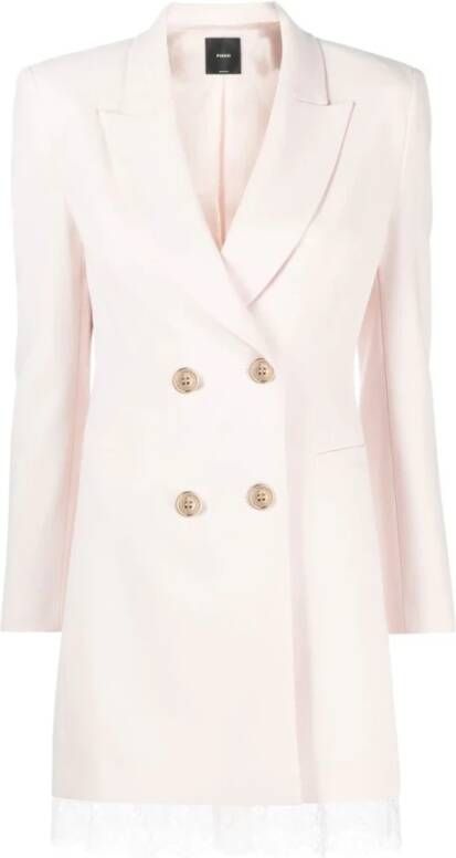 Pinko Double-Breasted Coats Roze Dames
