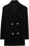 Pinko Dubbel Velours Wolmix Pea Coat Black Dames - Thumbnail 1