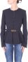 Pinko Zwarte Geplooide Blazer met Goudkleurige Hardware Black Dames - Thumbnail 3