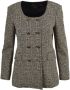 Pinko Elegante Geborduurde Jas Brown Dames - Thumbnail 1