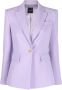 Pinko Stretch Crepe Jas met Revers en Lange Mouwen Purple Dames - Thumbnail 5