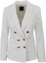 Pinko Elegante Double-Breasted Jas met Juweelknopen White Dames - Thumbnail 3