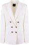 Pinko Elegante Double-Breasted Jas met Juweelknopen White Dames - Thumbnail 1