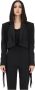 Pinko Samoa Spcer Crepe Stretch CON Frange Zwart Dames - Thumbnail 3