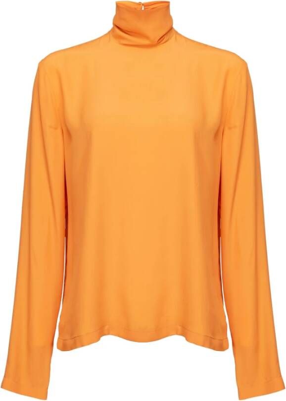 Pinko Elegante oranje blouse met lange mouwen Orange Dames