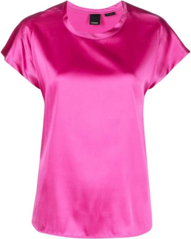 Pinko Women Clothing T-Shirts Polos Pink Noos Roze Dames
