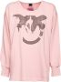 Pinko Roze Katoenen Sweatshirt met Ronde Hals en Logo Pink Dames - Thumbnail 1