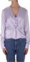 Pinko Zijden Lila Blouse T-shirt Top Purple Dames - Thumbnail 4