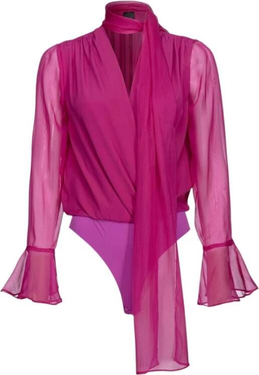 Pinko Particella Bodysuit in Roze Purple Dames