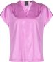 Pinko Zijden Fuchsia Blouse T-shirt Top Pink Dames - Thumbnail 1