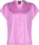 Pinko Soepele zijden blouse met ruches Purple Dames - Thumbnail 1