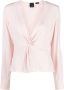 Pinko Zijden blouse met twist detail Pink Dames - Thumbnail 8
