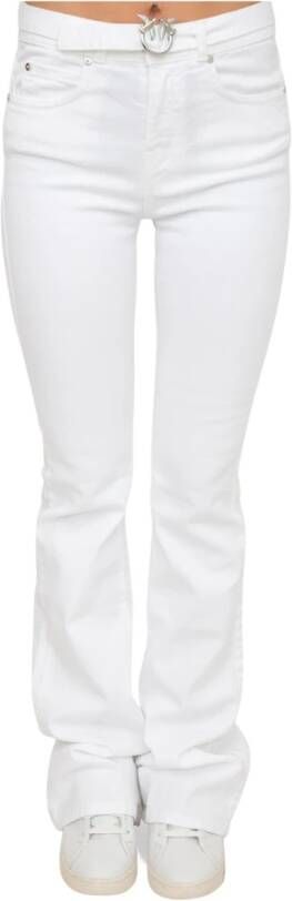 Pinko Flora Flare Jeans White Dames