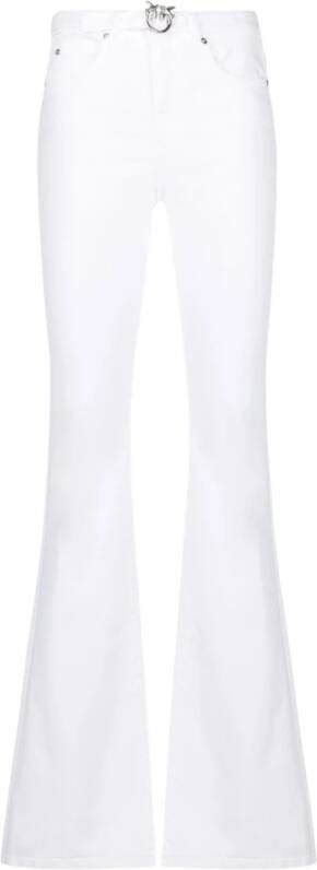 Pinko Flora Flare Jeans White Dames