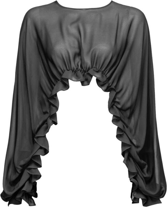 Pinko Carambola Coprispalle Chiffon Zwart Dames