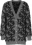 Pinko Iguana Cardigan met Love Birds Logo Grijs Dames - Thumbnail 3