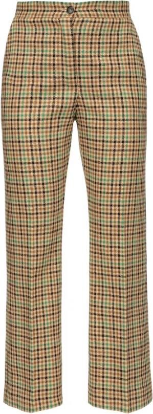 Pinko Tijdloze elegantie broek met Prins van Wales patroon Multicolor Dames