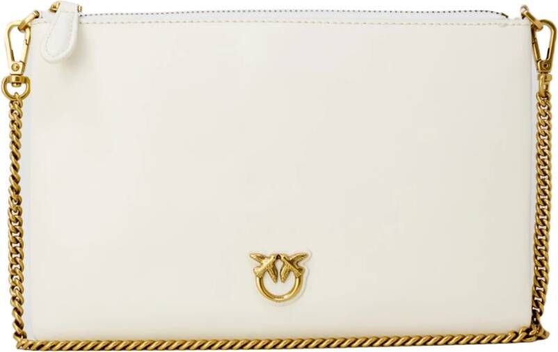 Pinko Witte Clutch Tas met Love Birds Diamond Cut Plaat White Dames - Foto 3