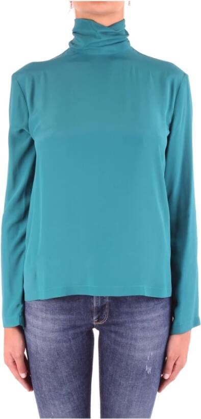Pinko Elegante Groene Blouse met Lange Mouwen Green Dames