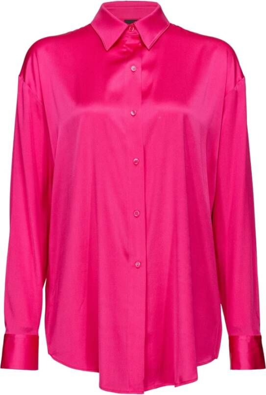 pinko Corisha Stretch Satin Shirt Roze Dames