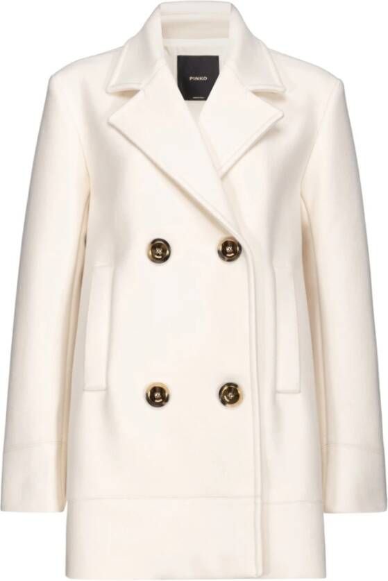 Pinko Crème Jassen voor Vrouwen Beige Dames