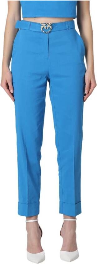 Pinko Cropped Trousers Blauw Dames