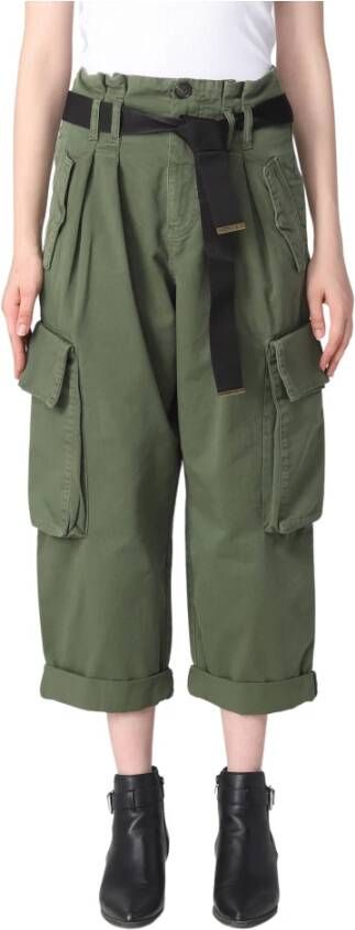 Pinko Cropped Trousers Groen Dames