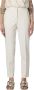 Pinko Crèmekleurige broek met gestikte details en gestreken vouw Beige Dames - Thumbnail 3