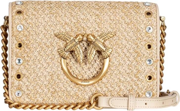 Pinko Cross Body Bags Beige Dames