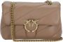 Pinko Klassieke gewatteerde puff tas met Love Birds logo Brown Dames - Thumbnail 11
