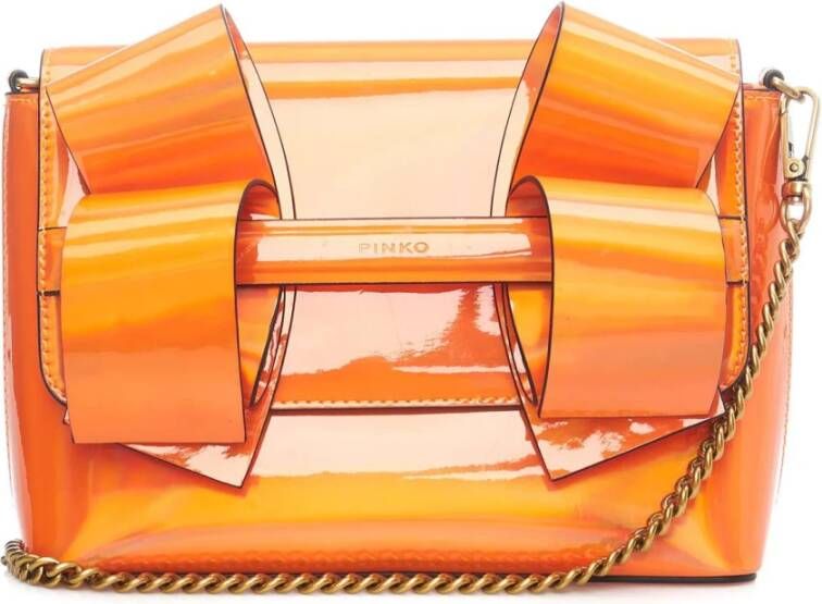 Pinko Borsa Donna Aika Clutch Mini Eco Specchiato Colore Arancio Orange Dames