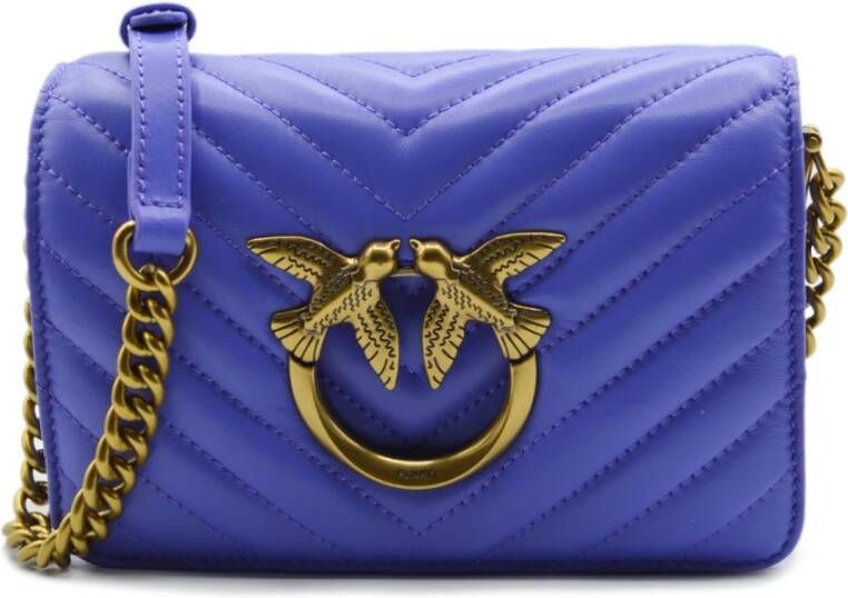 Pinko Elegante Love Click Mini Crossbody Tas Purple Dames - Foto 8