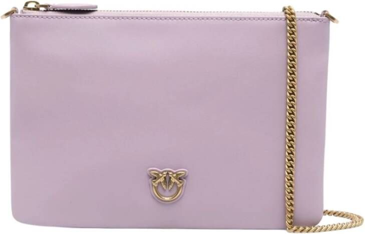 Pinko Lavendel Paarse Schoudertas met Afneembare Kettingriem Paars Dames