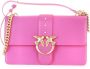 Pinko Fuchsia Leren Schoudertas met Love Birds Details Pink Dames - Thumbnail 1