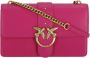 Pinko Fuchsia Leren Schoudertas met Love Birds Details Pink Dames - Thumbnail 3