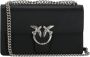 Pinko Klassieke Leren Schoudertas met Iconische Logo Sluiting Black Dames - Thumbnail 2