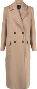 Pinko Double-Breasted Coats Beige Dames