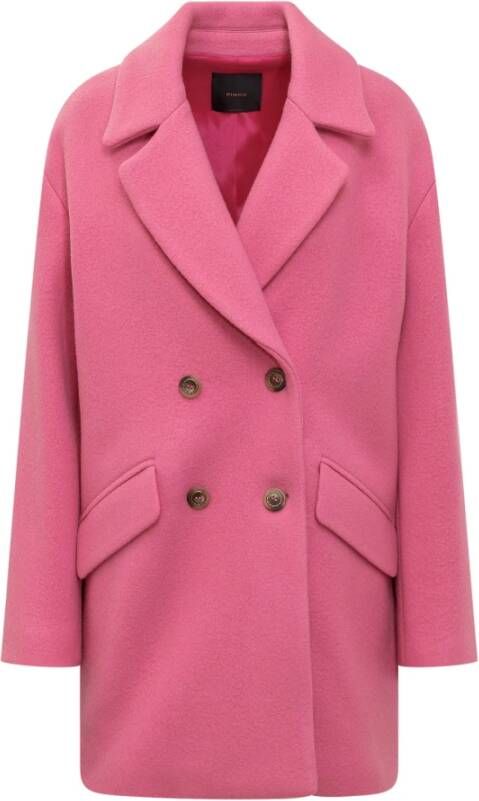Pinko Double-Breasted Coats Paars Dames