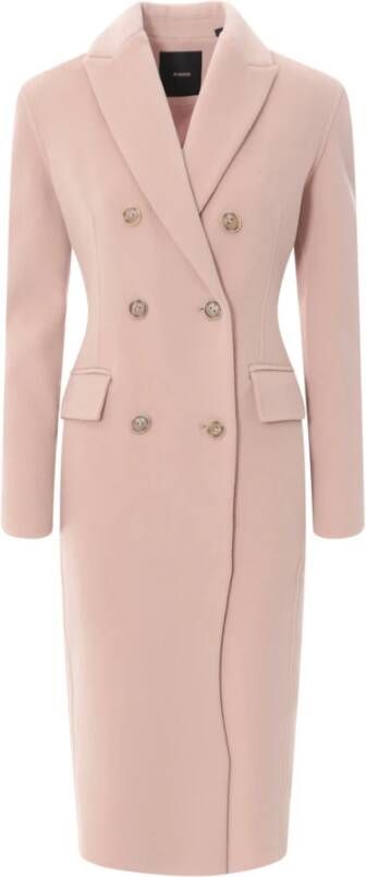 Pinko Double-Breasted Coats Roze Dames