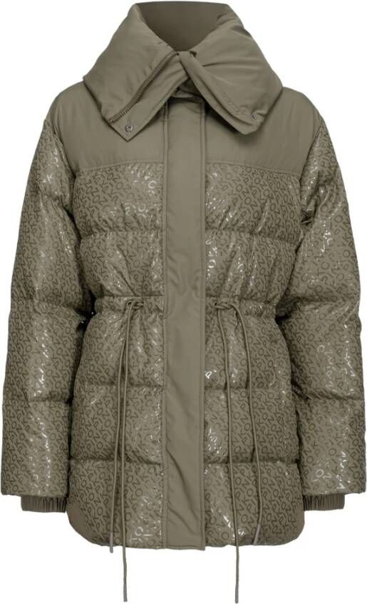 Pinko Groene Puffer Jas Green Dames
