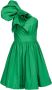 Pinko Gedrapeerd Bustier Jurk Wijd Uitlopende Rok Green Dames - Thumbnail 3