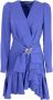Pinko Blauwe V-hals Feestjurk met Love Birds Gesp Blue Dames - Thumbnail 6