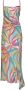 Pinko Asymmetrische Midi Jurk in Exclusieve Print Multicolor Dames - Thumbnail 1