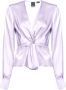 Pinko Zijden Lila Blouse T-shirt Top Purple Dames - Thumbnail 2