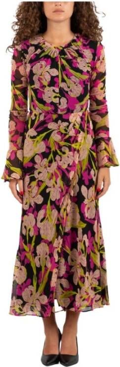 Pinko Bloemenpatroon lange jurk Viscose Multicolor Dames